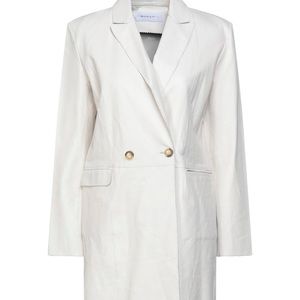 $200 NWT BULLY LEATHER OVERCOAT 100% lambskin SZ8